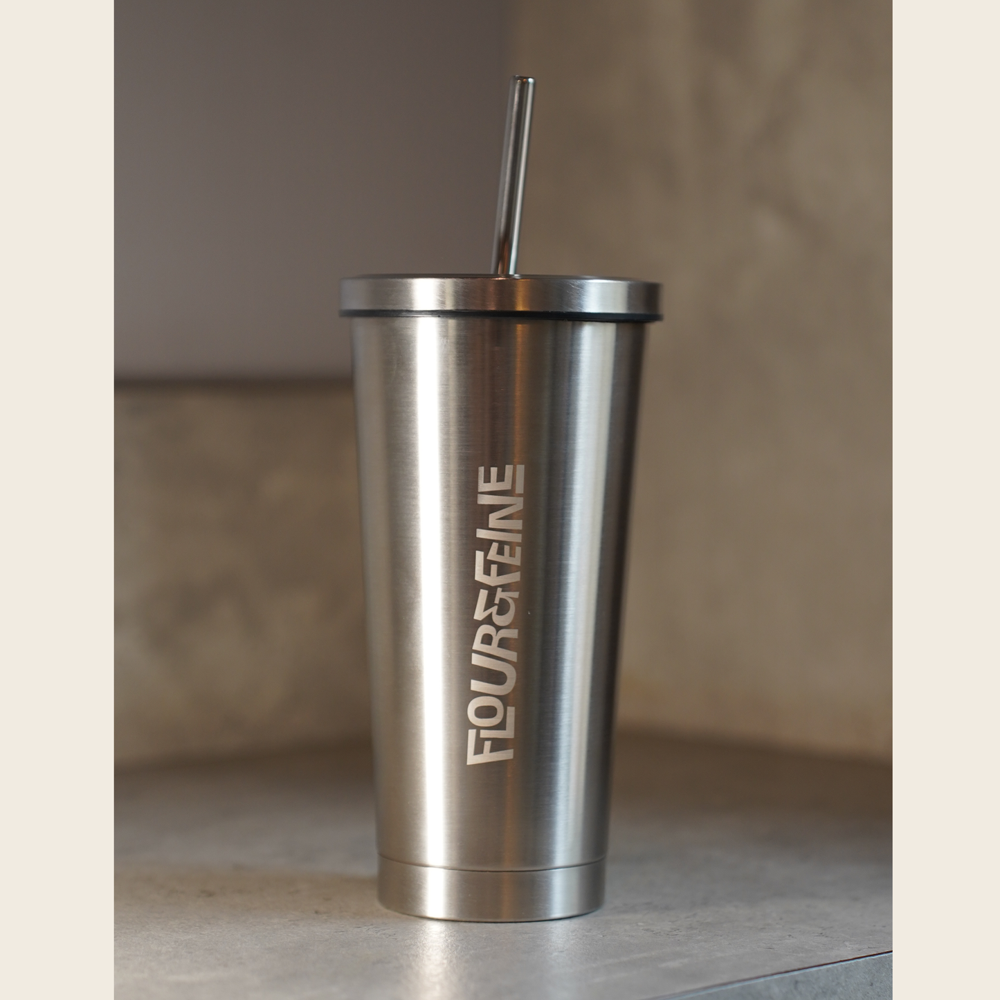 Flour & Feine Stainless Steel Coffee Sipper